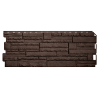 Фасадная панель Альта-Профиль Скалистый камень ЭКО Коричневый