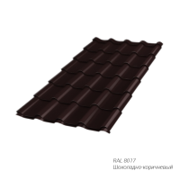 Металлочерепица Grand Line Kamea 0,5 мм покрытие Rooftop Matte (Стальной Бархат) заказной цвет