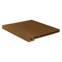 Ступень пустотелая CM Decking BARK/MIX/ROBUST ДПК натуральная древесина/мелкий вельвет Тик, 3000x305x25 мм